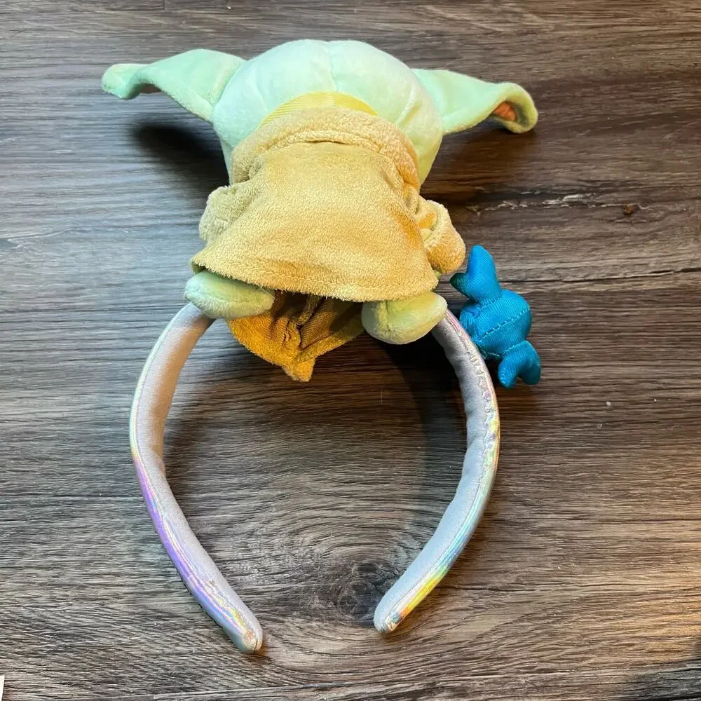 Disney The Mandalorian Grogu with frog plush headband